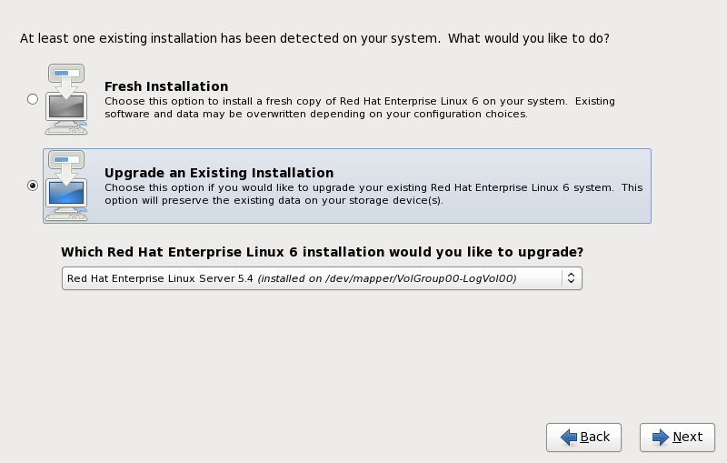 The Upgrade Dialog